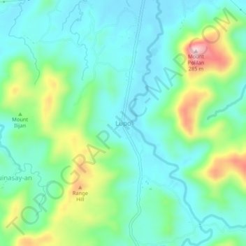 Lupo topographic map, elevation, terrain