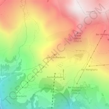 Lämmerbichl topographic map, elevation, terrain
