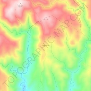 Felgueiras topographic map, elevation, terrain