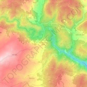 Reboredo topographic map, elevation, terrain