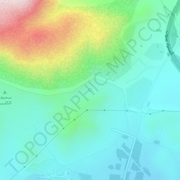 `Ayn al Manbij topographic map, elevation, terrain