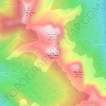 Ibex Peak topographic map, elevation, terrain