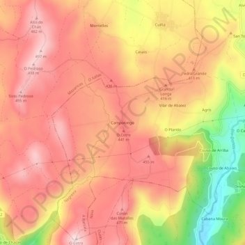 Campolongo topographic map, elevation, terrain