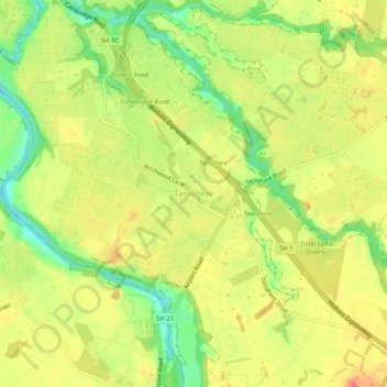 Tamahere topographic map, elevation, terrain