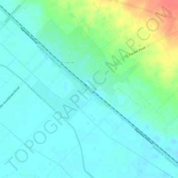 Tornillo topographic map, elevation, terrain