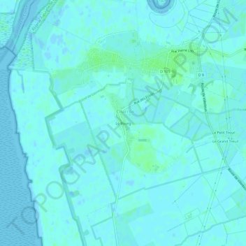 Le Bourg topographic map, elevation, terrain