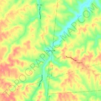 Deep Creek topographic map, elevation, terrain