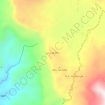 Gattareng topographic map, elevation, terrain