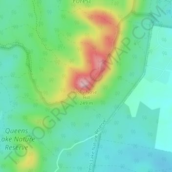 Jolly Nose Hill topographic map, elevation, terrain