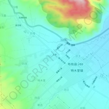 古界 topographic map, elevation, terrain