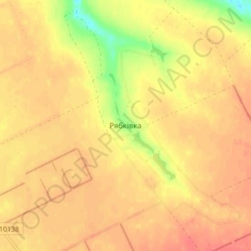 Riabkivka topographic map, elevation, terrain
