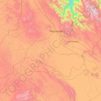 Provincia Aroma topographic map, elevation, terrain
