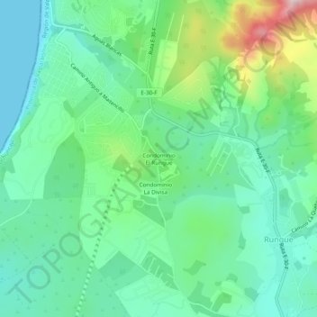 Condominio El Rungue topographic map, elevation, terrain