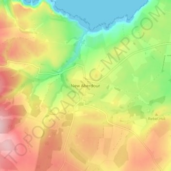 New Aberdour topographic map, elevation, terrain