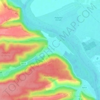 Leamna de Jos topographic map, elevation, terrain