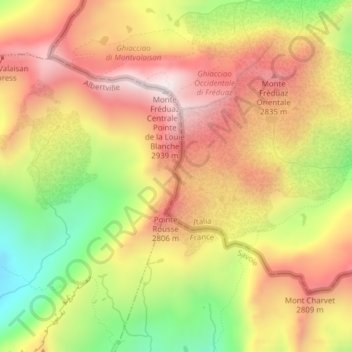 Col de Serre topographic map, elevation, terrain