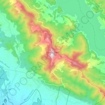 Naina Devi topographic map, elevation, terrain