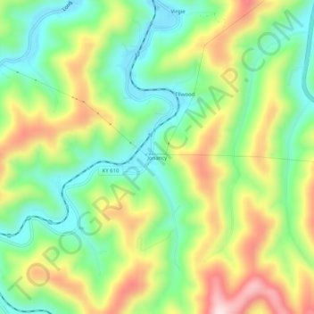 Jonancy topographic map, elevation, terrain