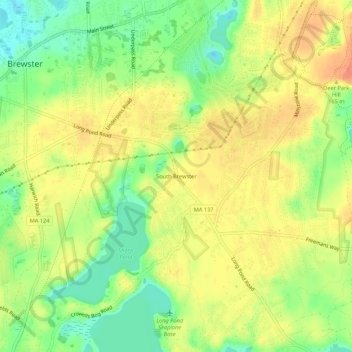 South Brewster topographic map, elevation, terrain