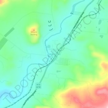 Glen Aplin topographic map, elevation, terrain
