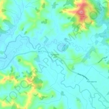 Rangitihi topographic map, elevation, terrain