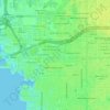 Manhattan topographic map, elevation, terrain