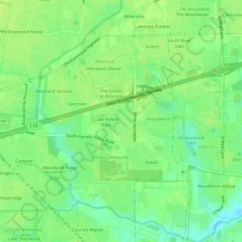 Royal Oak topographic map, elevation, terrain