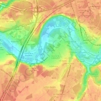 Saint-Libert topographic map, elevation, terrain