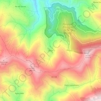 Sardal topographic map, elevation, terrain