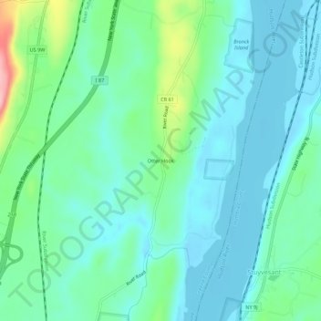 Otter Hook topographic map, elevation, terrain
