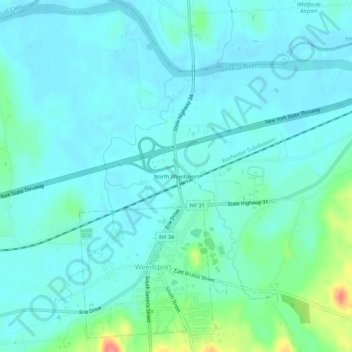 North Weedsport topographic map, elevation, terrain