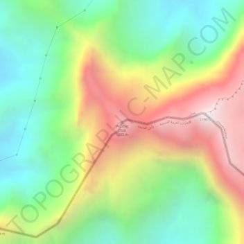 Aqabat Tībat topographic map, elevation, terrain