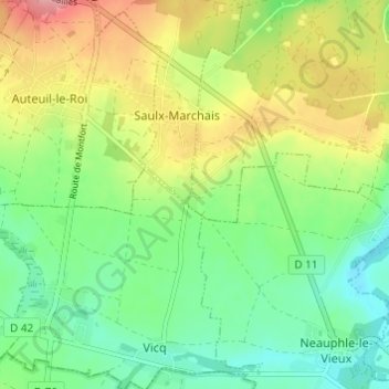 La Basse Pissote topographic map, elevation, terrain
