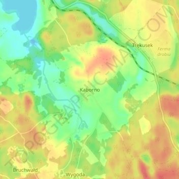 Kaborno topographic map, elevation, terrain