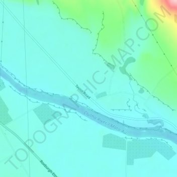 Teviot topographic map, elevation, terrain