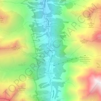 Weißwald topographic map, elevation, terrain