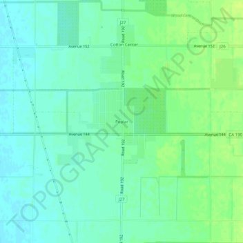 Poplar topographic map, elevation, terrain
