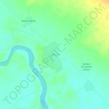 Sankuri topographic map, elevation, terrain