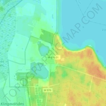 Vomb topographic map, elevation, terrain