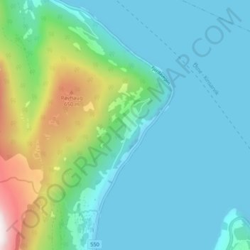 Meland topographic map, elevation, terrain