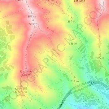 Rambla del Agua topographic map, elevation, terrain