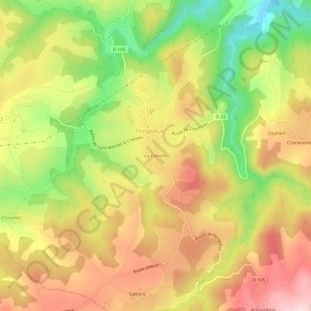 La Conche topographic map, elevation, terrain