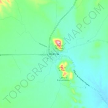 Rosario topographic map, elevation, terrain