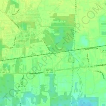 Lockhart topographic map, elevation, terrain