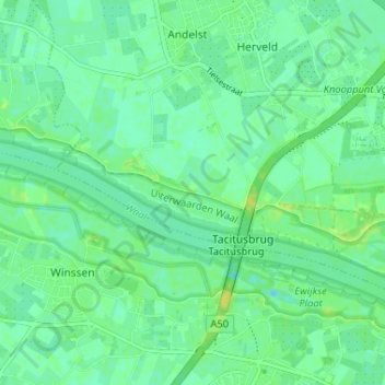 Wolferen topographic map, elevation, terrain