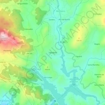 Taboabela topographic map, elevation, terrain
