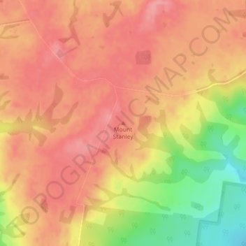 Mount Stanley topographic map, elevation, terrain