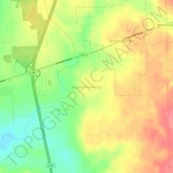 Jackson Township topographic map, elevation, terrain