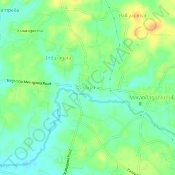Dunagaha topographic map, elevation, terrain
