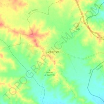 Buenavista topographic map, elevation, terrain
